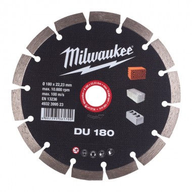 Диск алмазный MILWAUKEE DU 180, Ø180мм (кирпич, бетон)