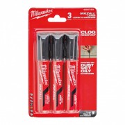 Маркер INKZALL Black L Chisel Tip 3 шт. MILWAUKEE 4932471554
