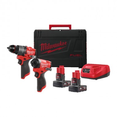 Набор из 2х инструментов аккумуляторных бесщеточных MILWAUKEE M12 FPP2A2-402X Набор из 2х инструментов аккумуляторных бесщеточных MILWAUKEE M12 FPP2A2-402X