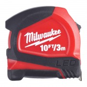 Рулетка MILWAUKEE з LED підсвіткою, 3м/10фт (12мм) (заміна на 4932501678)