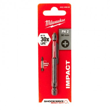 Насадка Milwaukee SHOCKWAVE PH2 90мм (1 шт)
