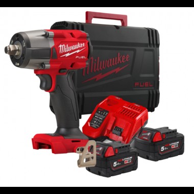 Гайковерт импульсный компактный 1/2" (881 Нм) с фрикционным кольцом MILWAUKEE M18 FMTIW2F12-502X