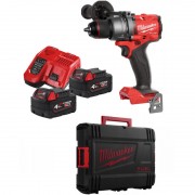 Дрель-шуруповёрт аккумуляторная бесщёточная ударная MILWAUKEE, M18 FPD3-402С, 158Нм (ЗУ, 2х4Ач,кейс)
