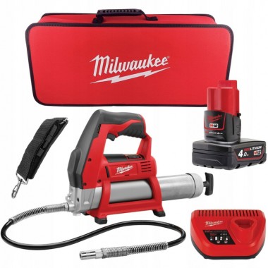 Шприц для смазки MILWAUKEE M12 GG-401B (Li-Ion4Ач) 4933441675 Шприц для смазки MILWAUKEE M12 GG-401B (Li-Ion4Ач) 4933441675