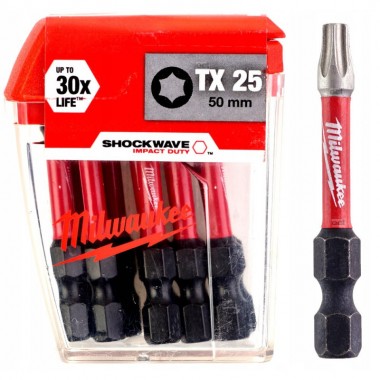 Насадка Milwaukee SHOCKWAVE TX25 50мм (10 шт)