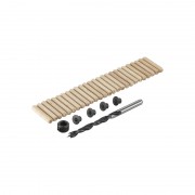 Набор дюбелей Irwin Ø8 мм, состоящий из 20 деревянных дюбелей, 1 спирального сверла по дереву