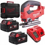 Пила лобзиковая аккумуляторная бесщёточная MILWAUKEE, M18 FJS-502X (ЗУ, 2х5Ач, HDкейс)