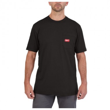 Футболка MILWAUKEE WTSSBL-XXL, з карманом та коротким рукавом, чорна, (розмір XXL) Футболка MILWAUKEE WTSSBL-XXL, з карманом та коротким рукавом, чорна, (розмір XXL)