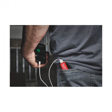 Акумулятор Li-Ion Повербанк 2,1А PPS-301 с зарядним пристроєм USB L4 MILWAUKEE 4932493335