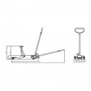 Домкрат подкатной 3 Тонн (145-500мм) с педалью SRWH 3000 QL UNICRAFT