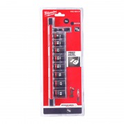 Набор головок ударных 3/8˝ 9 предметов (8-19мм+ переходник) MILWAUKEE