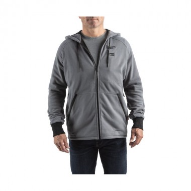 Толстовка с подогревом с капюшоном MILWAUKEE, M12 HHGREY4-0 (XXL), серая (размер XXL)