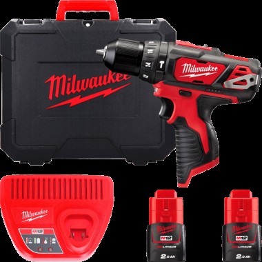 Дриль-шурупокрут з ударом акумуляторний MILWAUKEE, M12 BPD-202C (+ заряд.пристрій, 2 акум., HD кейс) Дриль-шурупокрут з ударом акумуляторний MILWAUKEE, M12 BPD-202C (+ заряд.пристрій, 2 акум., HD кейс)