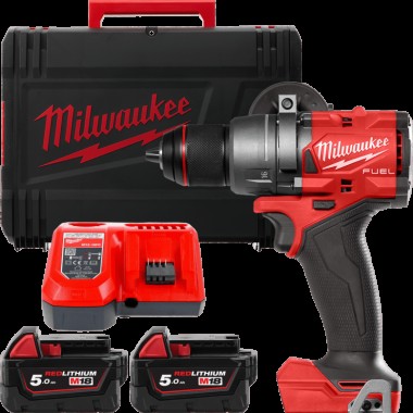 Дрель-шуруповёрт аккумуляторная бесщёточная MILWAUKEE M18 FDD3-502X (158Нм) (ЗУ+2акк.Х5Ач+HDкейс)