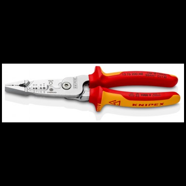 Многофункциональные клещи с пружиной для электромонтажных работ KNIPEX 13 76 200 ME Многофункциональные клещи с пружиной для электромонтажных работ KNIPEX 13 76 200 ME