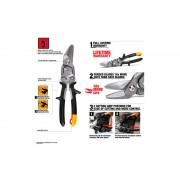 Ножницы по металлу TOUGHBUILT-H4-60-L, 258 мм левые