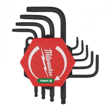 Набор ключей Г-образных TORX Compact MILWAUKEE, (T8/T9/T10/T15/T20/T25/T27/T30/T40) (9шт)