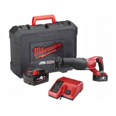 Пила сабельная аккумуляторная MILWAUKEE, M18 BSX-402C (ЗУ, 2х4Ач, кейс)