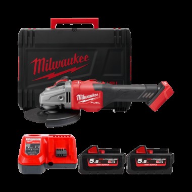 Шліфмашина кутова - болгарка акумуляторна безщіткова MILWAUKEE, M18 FHSAG125XB-552X, діаметр 125мм