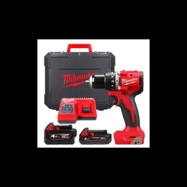 Дриль-шуруповерт акумуляторна безщіткова ударна М18 BLPDRC-422С, крутний момент 60Нм MILWAUKEE (+ заряд.прис, 2 акум., HD кейс) Дриль-шуруповерт акумуляторна безщіткова ударна М18 BLPDRC-422С, крутний момент 60Нм MILWAUKEE (+ заряд.прис, 2 акум., HD кейс)
