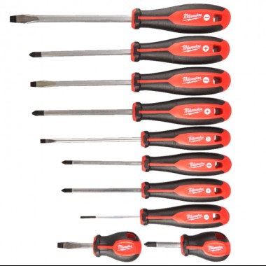 Набор отверток магнитных с трехгранной рукояткой PH/PZ/SL (10шт)