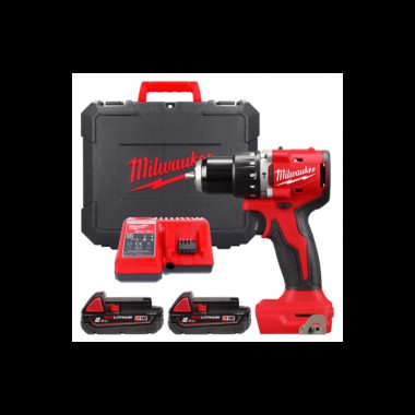 Дрель-шуруповёрт аккумуляторная бесщёточная ударная M18 BLPDRC-202C крут. мом. 60.5 Нм MILWAUKEE Дрель-шуруповёрт аккумуляторная бесщёточная ударная M18 BLPDRC-202C крут. мом. 60.5 Нм MILWAUKEE
