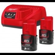 Енергокомплект акумуляторний Li-Ion M12 NRG-302 (B3 2шт +зар.пристр. С12С) MILWAUKEE