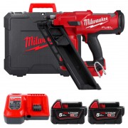 Пистолет гвоздезабивной аккумуляторный бесщёточный MILWAUKEE M18 FFN-502C (50-90мм)(ЗУ+2акХ5Ач+кейс)