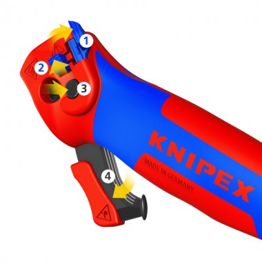 Нож с пяткой двухфункциональный KNIPEX 16 50 145 SB