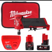 Машина шлифовальная аккумуляторная цанговая угловая бесщеточная MILWAUKEE M12 FDGA-422B (ЗУ+2ак)