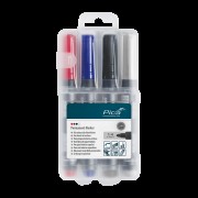 Набор маркеров перманентных Pica 520/04 Classic Permanent Marker (красый/ синий/черный/белый), 4шт