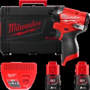 Винтоверт акумуляторнй M12 FID2-202X (170Нм) (+2 акумулятори, зарядний пристрій, HD кейс)