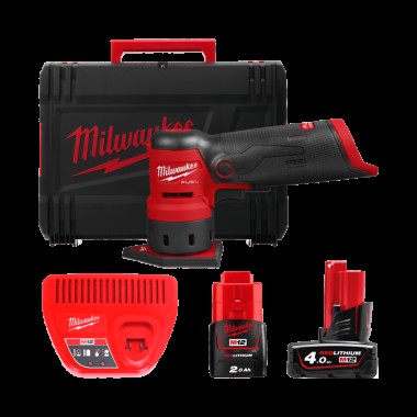 Шлифмашина вибрационная аккумуляторная бесщёточная MILWAUKEE M12 FDSS-422X (ЗУ+2акк.+HDкейс)