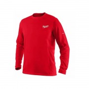 Футболка MILWAUKEE, WWLSRD-L дышащая с длинным рукавом, красная, (размер L)