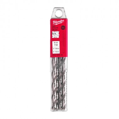 Сверло по металлу HSS-G MILWAUKEE, DIN340, Ø7,0x157х102мм, удлиненное, (10шт)