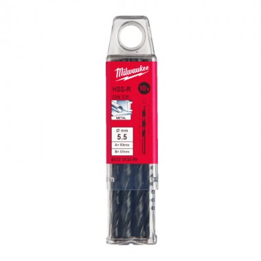 Свердло по металу HSS-R MILWAUKEE DIN338, O5,5мм, (10шт)