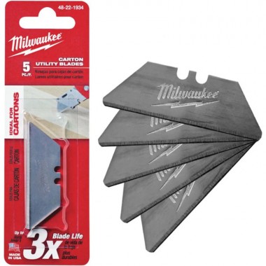 Лезвия сменные трапециевидные MILWAUKEE закругленные (5 шт/упак)