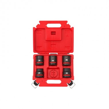 Набір головок 1'' SKT SHOCKWAVE MILWAUKEE, (27-36мм) (5шт), пластиковий кейс Набір головок 1'' SKT SHOCKWAVE MILWAUKEE, (27-36мм) (5шт), пластиковий кейс