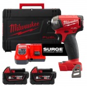 Винтоверт акумуляторний гідравлічний 1/4'' HEX MILWAUKEE, M18 FUEL FQID-502X, 50Нм (+ заряд. устройство, 2 аккум.Х 5Ач, кейс)
