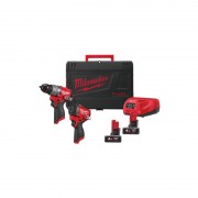 Набор из 2х инструментов аккумуляторных бесщеточных MILWAUKEE M12 FPP2X2-402X (ЗУ+2акк.Х4Ач+кейс)