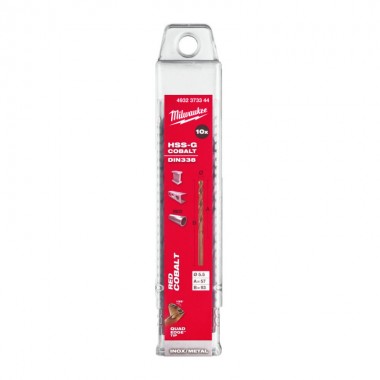 Сверло по металлу HSS-Co MILWAUKEE, DIN338, Ø5,5х93х57мм, (10шт)