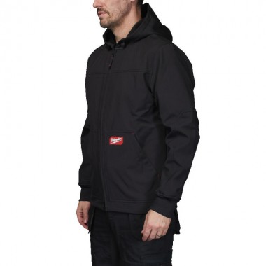 Куртка рабочая с капюшоном FREEFLEX MILWAUKEE, SJ BL XL, черная, (размер XL)