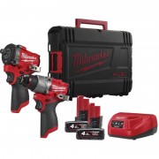 Набор из 2х инструментов аккумуляторных бесщеточных MILWAUKEE M12 FPP2X2-402X (ЗУ+2акк.Х4Ач+кейс)