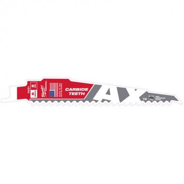 Полотно для сабельных пил AX FANG TIP CARBIDE MILWAUKEE, 150х5мм, (5шт), (дерево с гвоздями)
