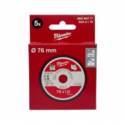 Диск відрізний по металу MILWAUKEE SCS41/76, діаметр 76мм (для M12 FCOT) (5 шт.)
