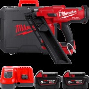 Пистолет гвоздезабивной аккумуляторный бесщёточный MILWAUKEE M18 FFNS-502C (50-90мм)(ЗУ+2Х5Ач+кейс)
