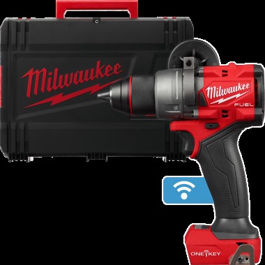 Дрель-шуруповёрт аккумуляторная бесщёточная ударная MILWAUKEE, M18 ONEPD3-0X, 158Нм (каркас, HDкейс)