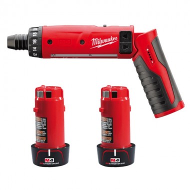 Аккумуляторная отвертка, крут. мом. 5 Нм, MILWAUKEE M4 D-202B 4933440475