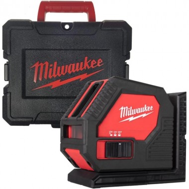 Аккумуляторный лазерный нивелир на батарейках AA CLL-C с зелёным лучом MILWAUKEE