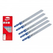 Полотна для лобзика T318A MILWAUKEE, 105мм/ крок зуба 1,0мм, (5шт), (універсальні)